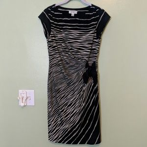 Dress Barn size 10p navy and khaki dress EUC